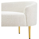 Meridian Ritz Cream Boucle Fabric Loveseat IMAGE 13