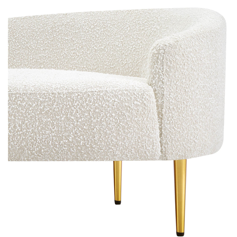 Meridian Ritz Cream Boucle Fabric Loveseat IMAGE 13