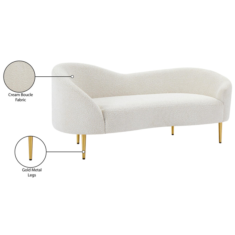 Meridian Ritz Cream Boucle Fabric Loveseat IMAGE 19