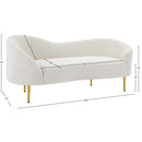 Meridian Ritz Cream Boucle Fabric Loveseat IMAGE 20