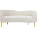 Meridian Ritz Cream Boucle Fabric Loveseat IMAGE 4
