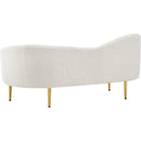Meridian Ritz Cream Boucle Fabric Loveseat IMAGE 6