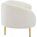 Meridian Ritz Cream Boucle Fabric Loveseat IMAGE 7