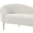 Meridian Ritz Cream Boucle Fabric Loveseat IMAGE 9
