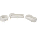 Meridian Ritz Cream Boucle Fabric Sofa IMAGE 16