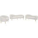 Meridian Ritz Cream Boucle Fabric Sofa IMAGE 17