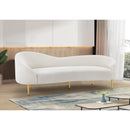 Meridian Ritz Cream Boucle Fabric Sofa IMAGE 2