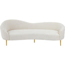Meridian Ritz Cream Boucle Fabric Sofa IMAGE 5
