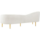 Meridian Ritz Cream Boucle Fabric Sofa IMAGE 6