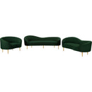 Meridian Ritz Green Boucle Fabric Chair IMAGE 11