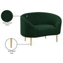 Meridian Ritz Green Boucle Fabric Chair IMAGE 15
