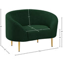 Meridian Ritz Green Boucle Fabric Chair IMAGE 16