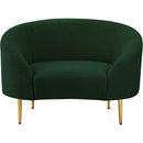 Meridian Ritz Green Boucle Fabric Chair IMAGE 4