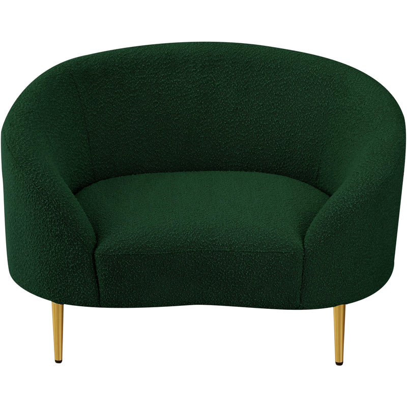 Meridian Ritz Green Boucle Fabric Chair IMAGE 5