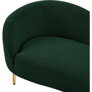 Meridian Ritz Green Boucle Fabric Loveseat IMAGE 10