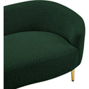 Meridian Ritz Green Boucle Fabric Loveseat IMAGE 11