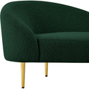 Meridian Ritz Green Boucle Fabric Loveseat IMAGE 12