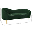 Meridian Ritz Green Boucle Fabric Loveseat IMAGE 20