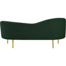 Meridian Ritz Green Boucle Fabric Loveseat IMAGE 3