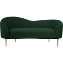 Meridian Ritz Green Boucle Fabric Loveseat IMAGE 4