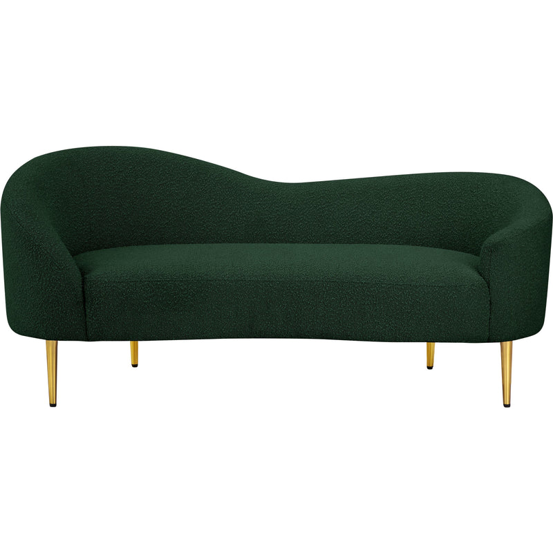 Meridian Ritz Green Boucle Fabric Loveseat IMAGE 4