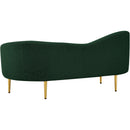 Meridian Ritz Green Boucle Fabric Loveseat IMAGE 6
