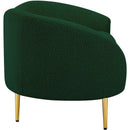 Meridian Ritz Green Boucle Fabric Loveseat IMAGE 7