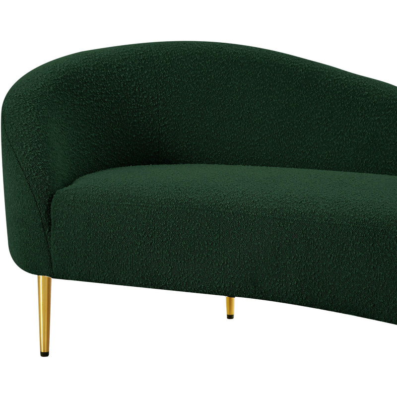 Meridian Ritz Green Boucle Fabric Loveseat IMAGE 9