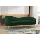 Meridian Ritz Green Boucle Fabric Sofa IMAGE 2
