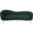 Meridian Ritz Green Boucle Fabric Sofa IMAGE 5