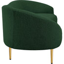 Meridian Ritz Green Boucle Fabric Sofa IMAGE 7