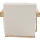 Meridian Ward Cream Linen Textured Fabric Accent Chair IMAGE 3