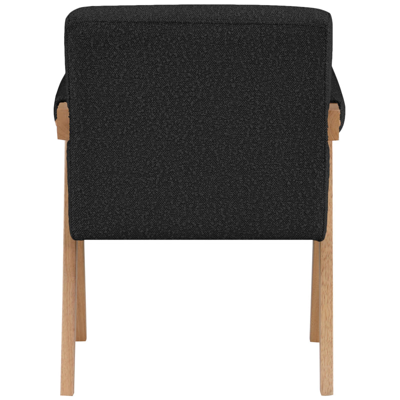 Meridian Woodloch Black Boucle Fabric Accent Chair IMAGE 3