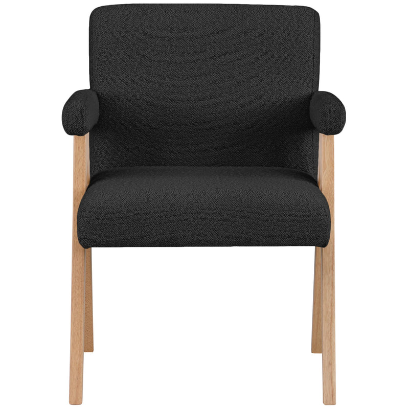 Meridian Woodloch Black Boucle Fabric Accent Chair IMAGE 4