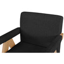 Meridian Woodloch Black Boucle Fabric Accent Chair IMAGE 7