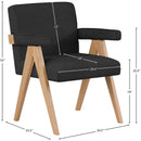 Meridian Woodloch Black Boucle Fabric Accent Chair IMAGE 8