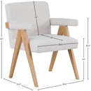 Meridian Woodloch Cream Boucle Fabric Accent Chair IMAGE 8