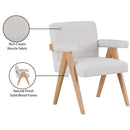 Meridian Woodloch Cream Boucle Fabric Accent Chair IMAGE 9
