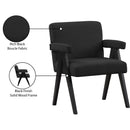 Meridian Woodloch Black Boucle Fabric Accent Chair IMAGE 9
