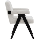 Meridian Woodloch Cream Boucle Fabric Accent Chair IMAGE 5