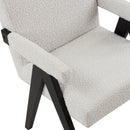 Meridian Woodloch Cream Boucle Fabric Accent Chair IMAGE 7