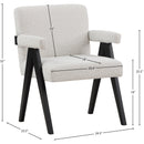 Meridian Woodloch Cream Boucle Fabric Accent Chair IMAGE 8