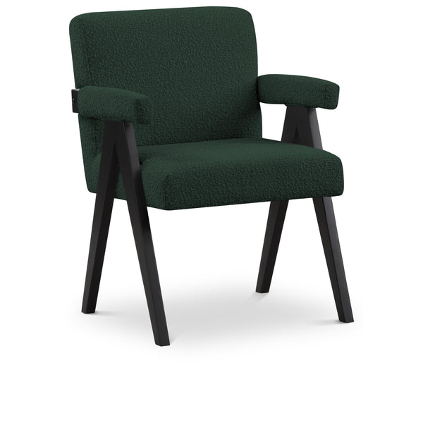 Meridian Woodloch Green Boucle Fabric Accent Chair IMAGE 1