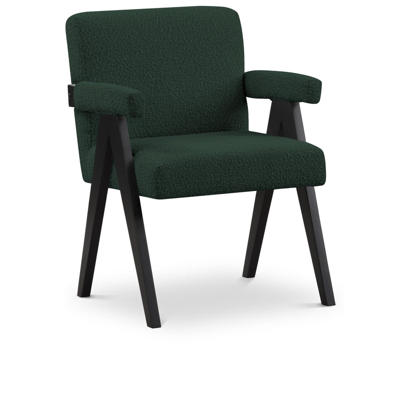 Meridian Woodloch Green Boucle Fabric Accent Chair IMAGE 1