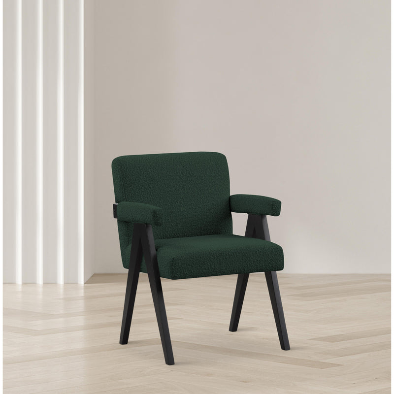Meridian Woodloch Green Boucle Fabric Accent Chair IMAGE 2