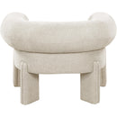 Meridian Stefano Beige Polyester Fabric Accent Chair IMAGE 3