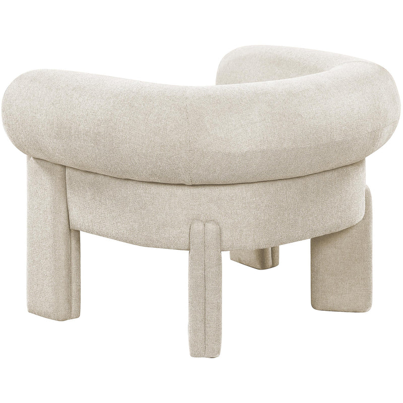 Meridian Stefano Beige Polyester Fabric Accent Chair IMAGE 6