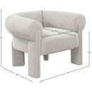 Meridian Stefano Beige Polyester Fabric Accent Chair IMAGE 9