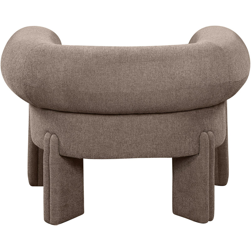 Meridian Stefano Brown Polyester Fabric Accent Chair IMAGE 3