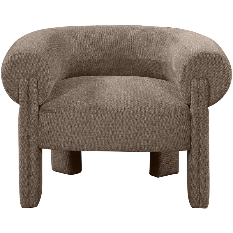 Meridian Stefano Brown Polyester Fabric Accent Chair IMAGE 4